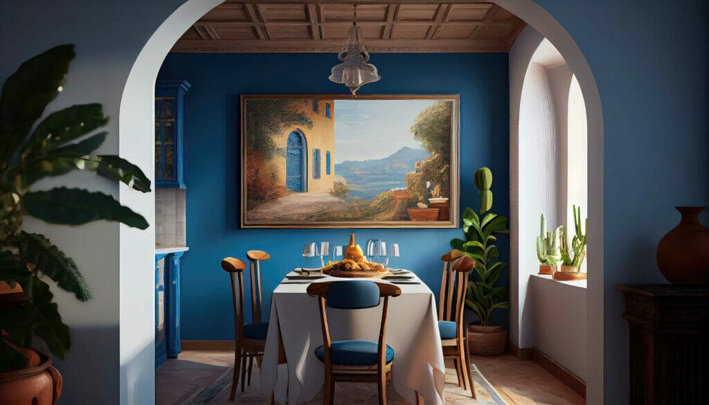 Mediterranean style home interior.